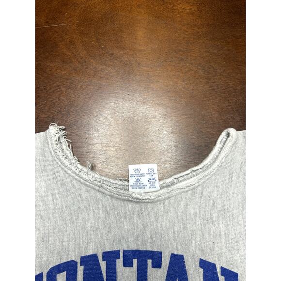 VTG 90s Montana State Champion Reverse Weave Crewneck Made in USA Size M - Picture 8 of 16